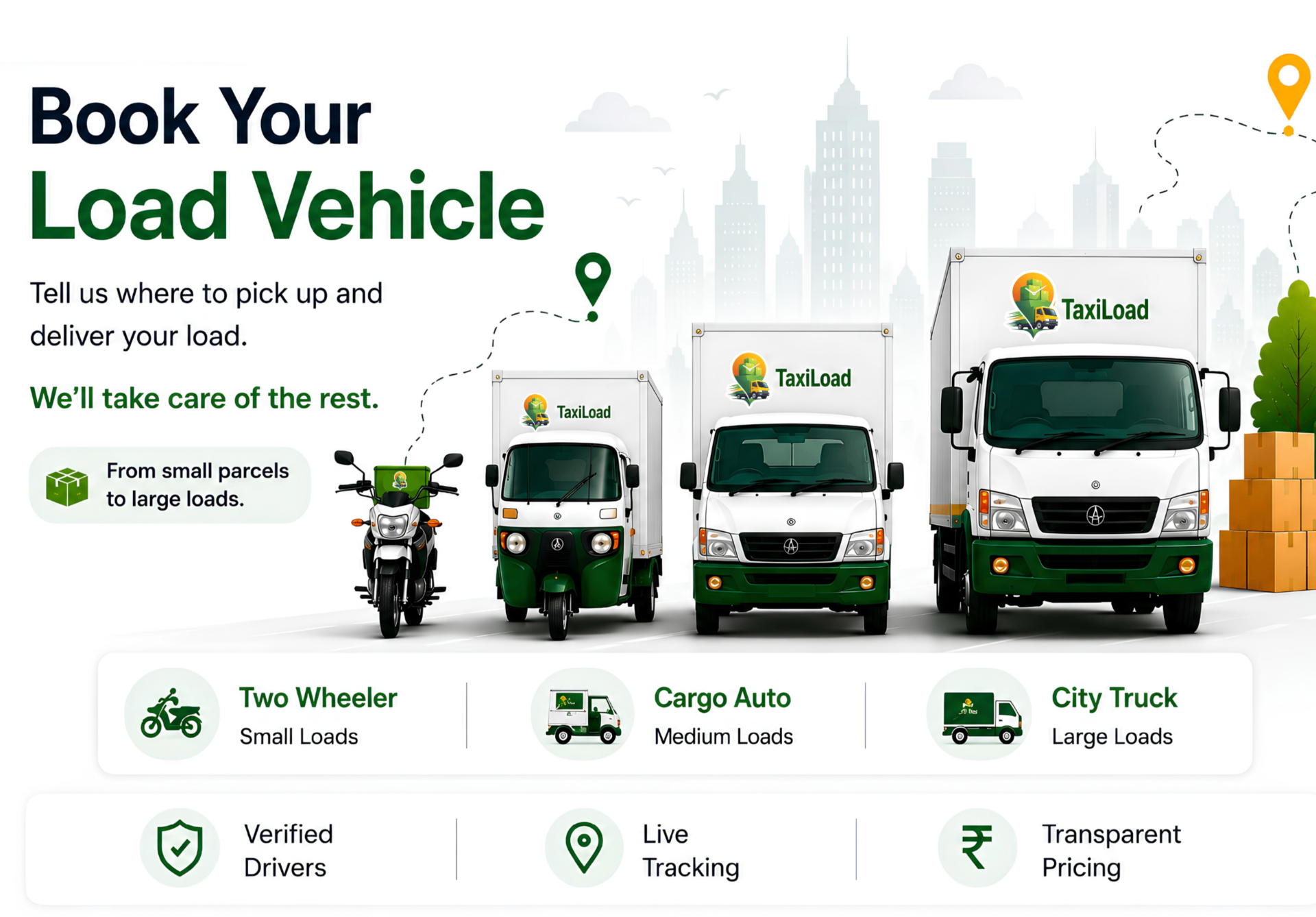 Book your load vehicle with TaxiLoad — verified drivers, live tracking, transparent pricing